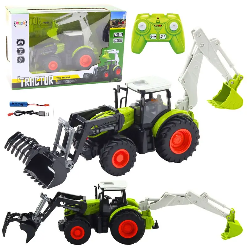 1:24 Scale 6-Channel Rc Farm Vehicle Collection – Tractor, Loader, And Wagon Combo For Immersive Play 1