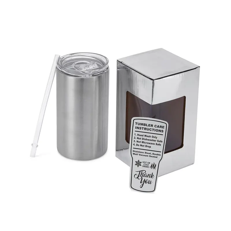 14 Oz Sleek Stainless Steel Skinny Tumbler 1