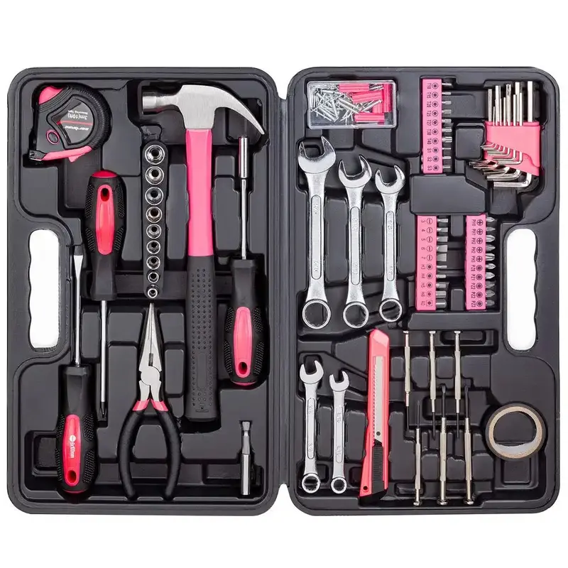 148-Piece Red Household Tool Set – Complete Diy Repair Kit With Hammer, Wrenches, Screwdrivers & Storage Case 1