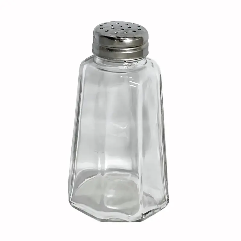 2 Oz Flat-Top Paneled Salt And Pepper Shaker For Restaurants 1