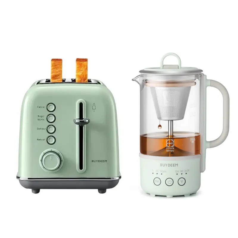 2-Slice Toaster + Mini Tea Maker – Dual-Appliance Starter Bundle 1