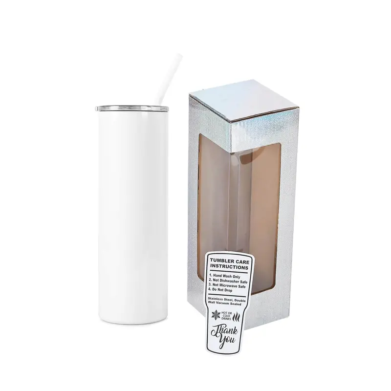 20 Oz Glitter Shimmer Skinny Tumbler 1