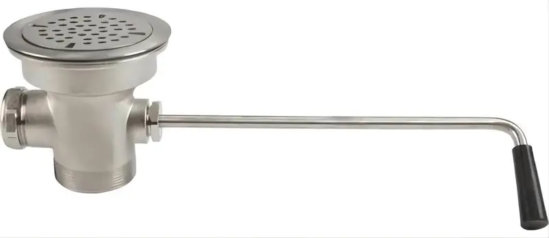 3-1/2-Inch Twist-Type Stainless Steel Waste Drain Valve – Commercial Grade 1