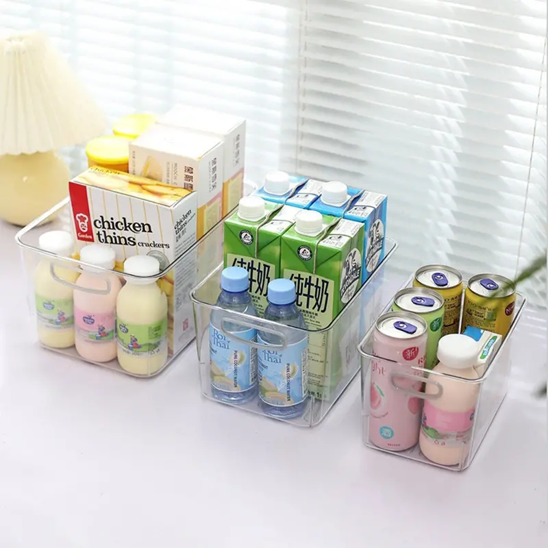 3-Piece Clear Pantry Bin Set – Space-Efficient Fridge & Cabinet Organizer | Sku S1332 1