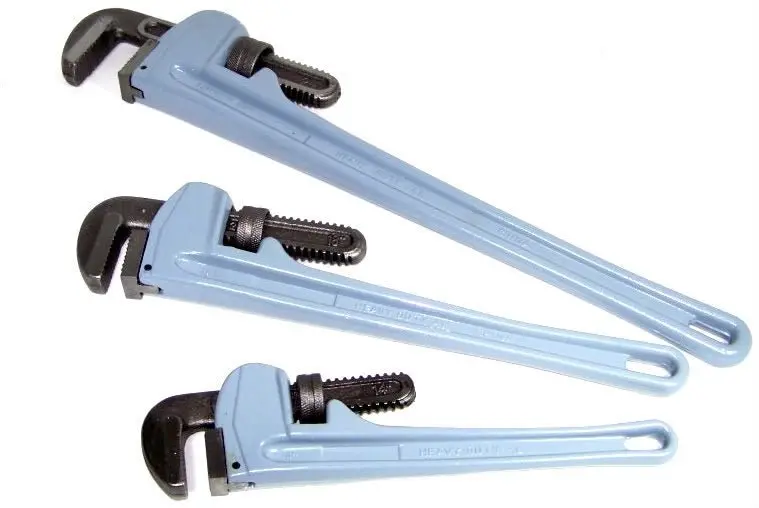 3-Piece Heavy-Duty Aluminum Pipe Wrench Set – 14", 18", And 24" Adjustable Plumbing Wrenches For Professionals 1