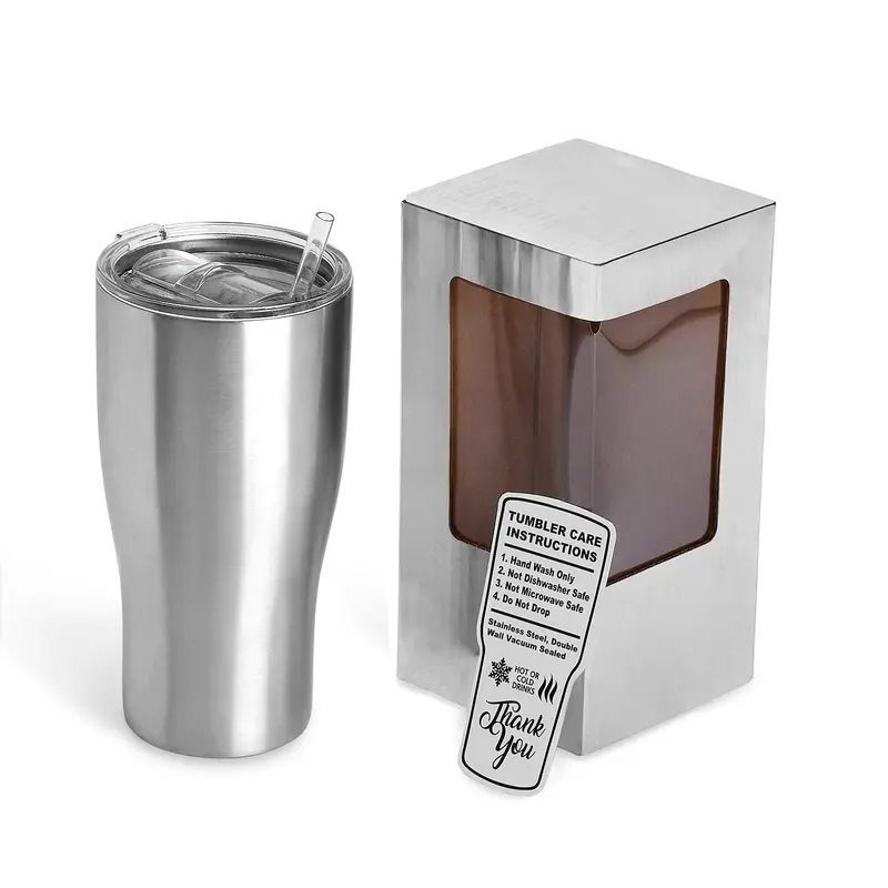 30 Oz Curved Stainless Steel Tumbler 1