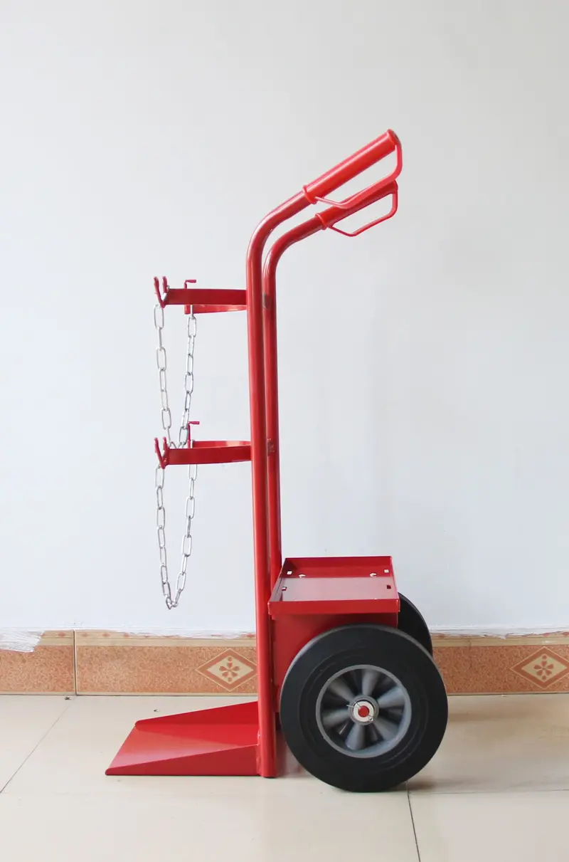 360 Lb Welding Cylinder Hand Truck – Reinforced Steel Cart With Secure Straps (Sku 826629) 1