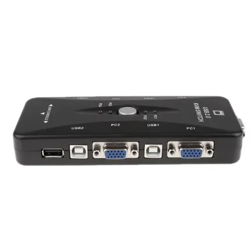 4-Port Usb Kvm Switch For Sharing Monitor, Keyboard, And Mouse Across Multiple Computers 1