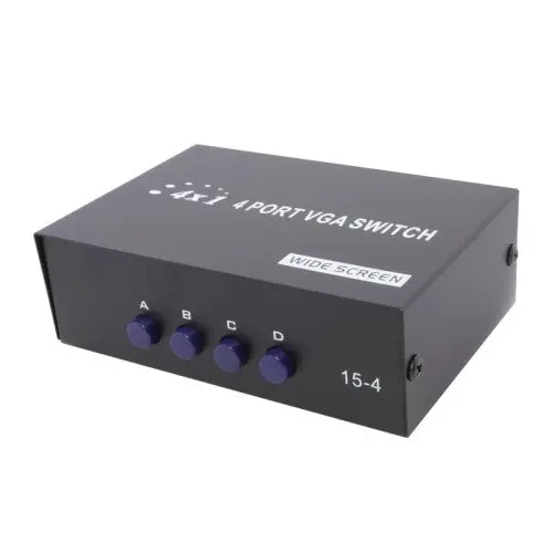 4-Port Vga Switch Box – Svga Monitor Sharing Selector For Multiple Pcs To One Display 1