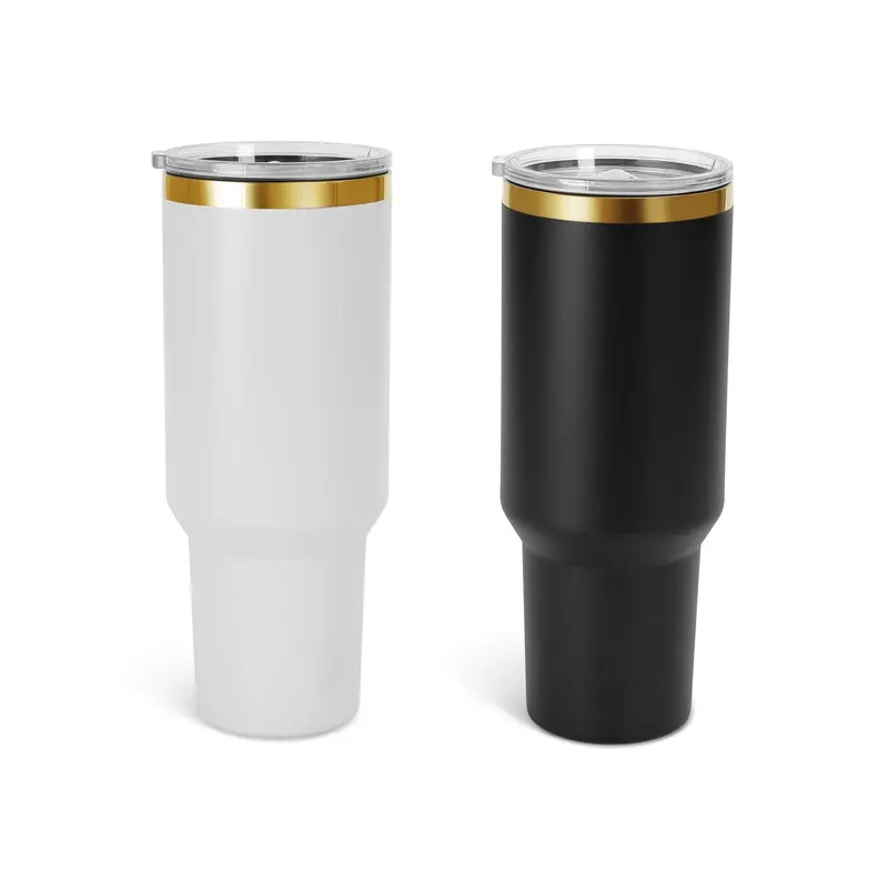 40 Oz Mirror-Finish Gold Plated Tumbler 1