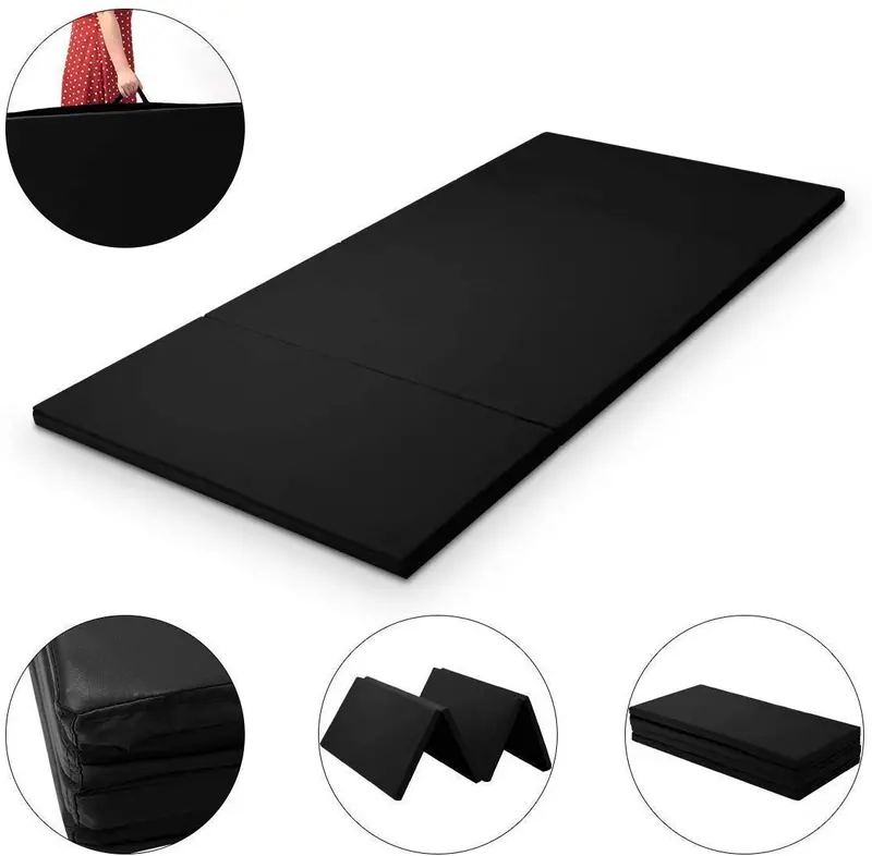 4X8 Ft Tri-Fold Yoga Mat – 2-Inch Thick Gym Pad For Home Fitness, Pilates & Stretching 1