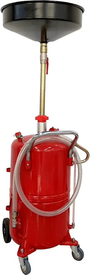 65L Heavy-Duty Mobile Oil Drain Tank – Air-Operated Waste Oil Collection System With Casters & Drain Valve 1