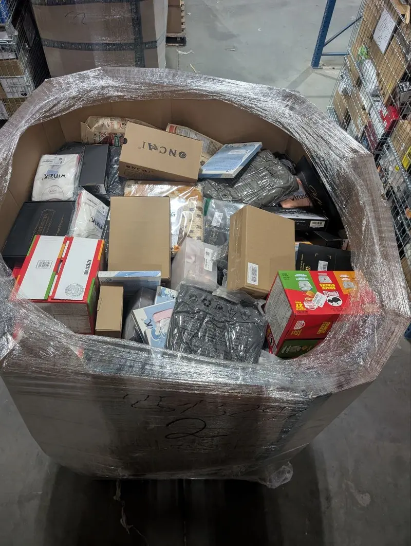 7-Foot Virgin Amazon Gaylord Pallet – Unopened Bulk Liquidation Mystery Pallet 1