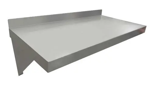 American Chef 16" X 96" Heavy-Duty Wall-Mount Stainless Steel Shelf — 13" Height (Wss-1696) 1