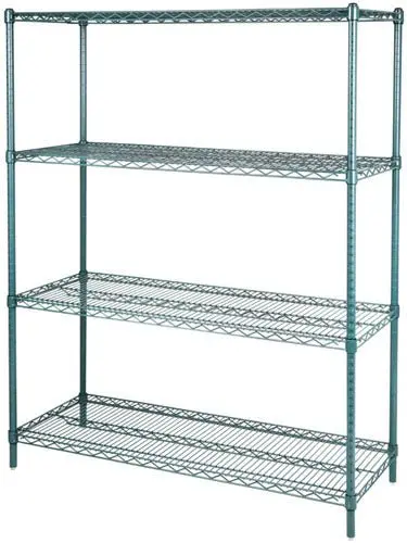 American Chef 24" X 60" Green Epoxy-Coated Single Wire Shelf (Ws-2460Ep) 1