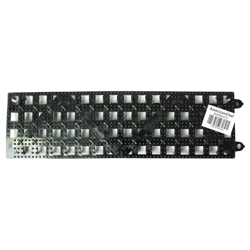 American Chef Barm612: Interlocking Black Bar Mat – 12" X 12" Modular Tile 1