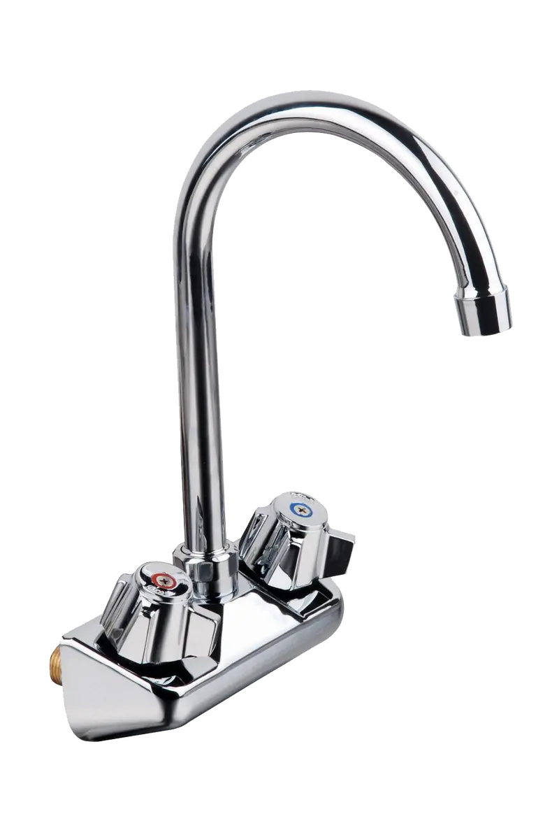 American Chef Fw-4-4G Wall-Mounted Gooseneck Faucet – Lead-Free, 4" Centers, 3.5" Spout Reach 1