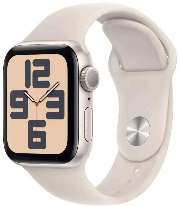 Apple Watch Se (2Nd Gen, 2023) 44Mm Gps + Cellular – Starlight Aluminum Case With Starlight Sport Band (M/S) 1