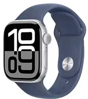Apple Watch Series 10 (Gps) 42Mm Silver Aluminum Case With Denim Sport Band 1