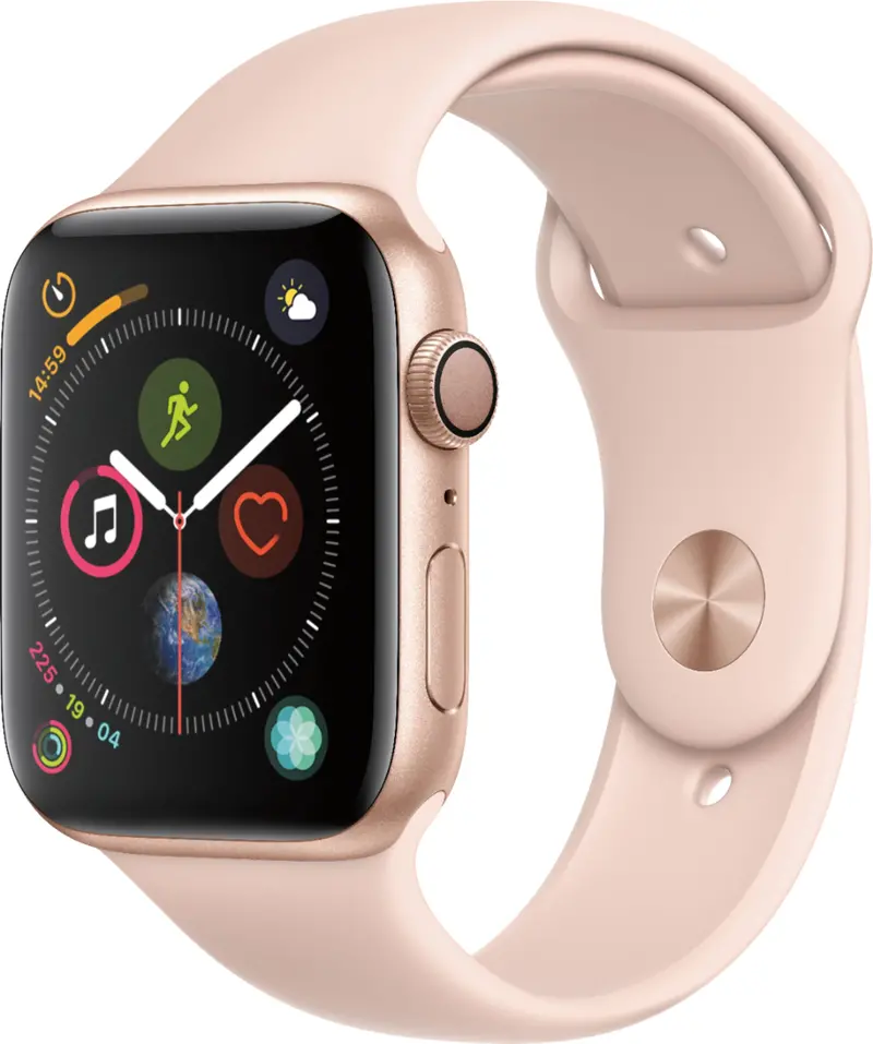Apple Watch Series 4 Gps, 44Mm Gold Aluminum Case With Pink Sand Sport Band 1