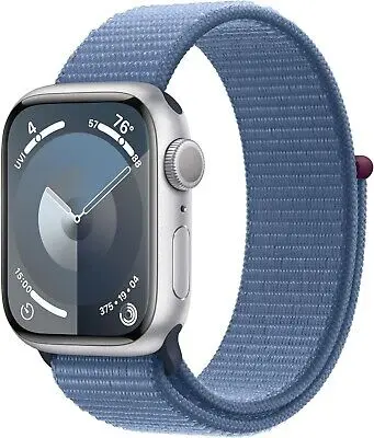 Apple Watch Series 9 (Gps) – 41Mm Silver Case – Winter Blue Sport Loop – Mr923Ll/A 1