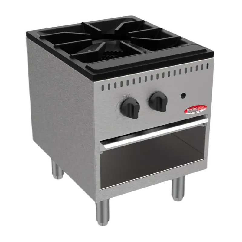 Bakemax America Basps001 Single-Burner Manual Gas Stock Pot – Commercial Countertop 1
