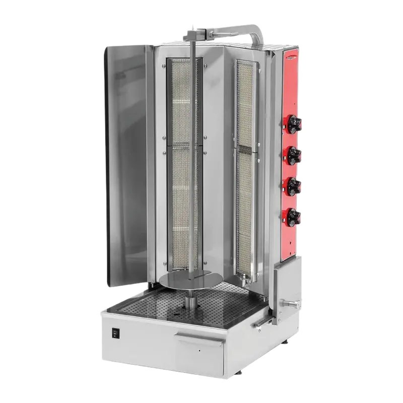 Bakemax Bmdn1522R4 Four-Burner Gas Shawarma And Donair Rotisserie 1