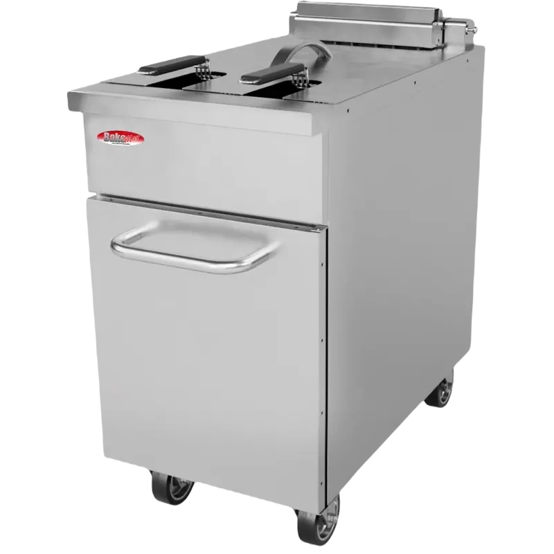 Bakemax Bmpls7Fe030 34-Liter Commercial Floor-Model Electric Fryer – Lift-Up Heating Elements, 75-Pound Capacity 1