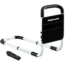 Bedside Assist Rail With Integrated Footrest – Medical Mobility Support Bar, Model 285161 1