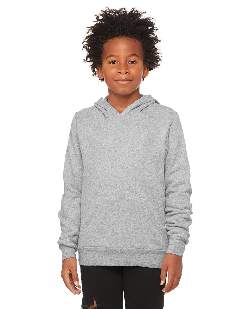 Bella + Canvas 3719Y Youth Pullover Hooded Sweatshirt – Sponge Fleece 1