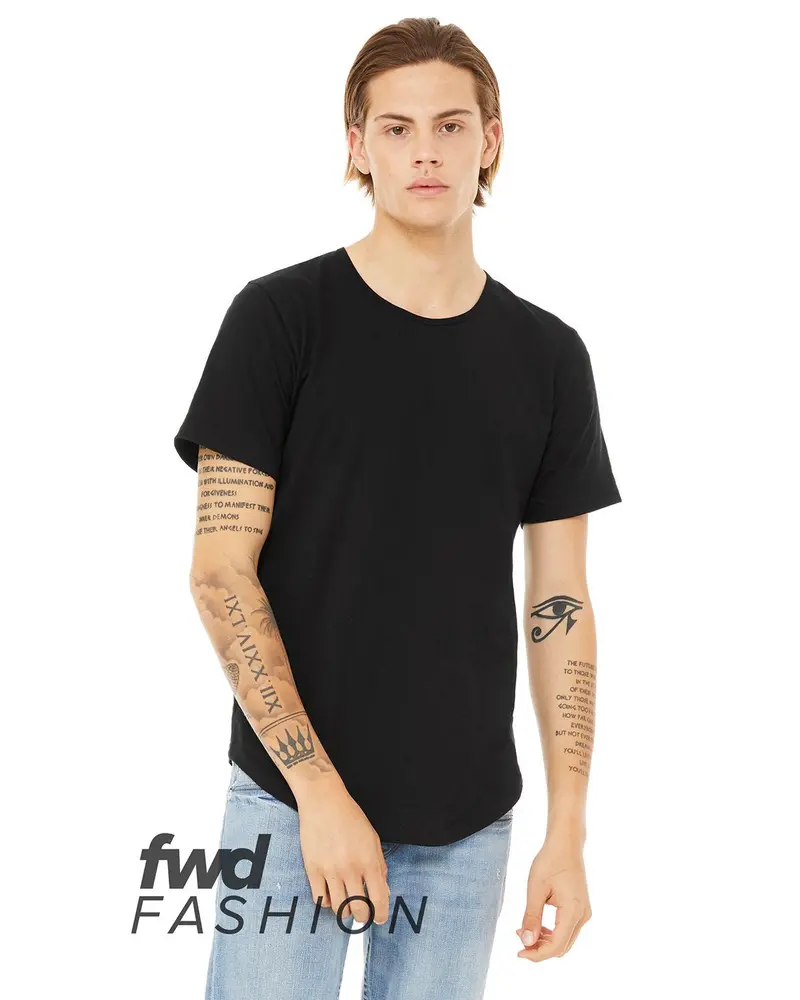 Bella + Canvas Curved-Hem Short Sleeve Tee – 3003C Fwd Fashion Cut 1
