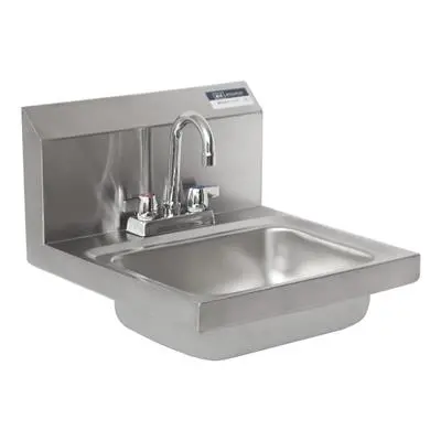 Bk Resources Bkhs-D-1410-P-G Stainless Steel Hand Sink – 13.75"W × 10"D With Integrated Faucet 1