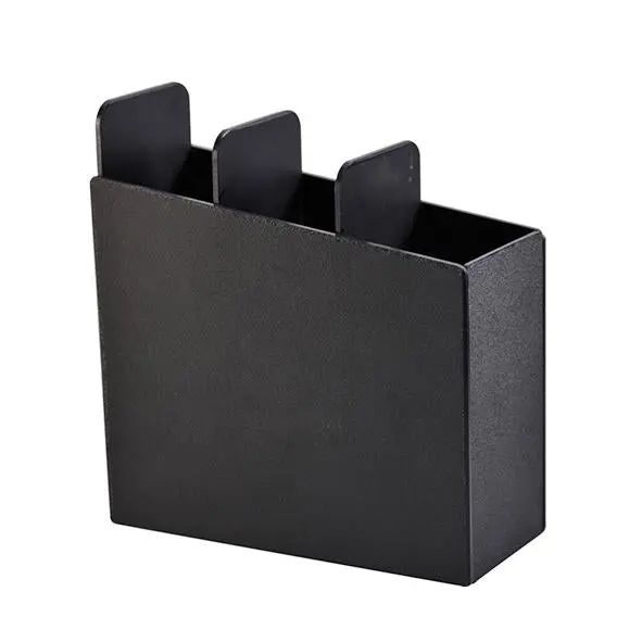 Black 3-Section Bag And Utensil Storage Organizer For Front-Of-House 1