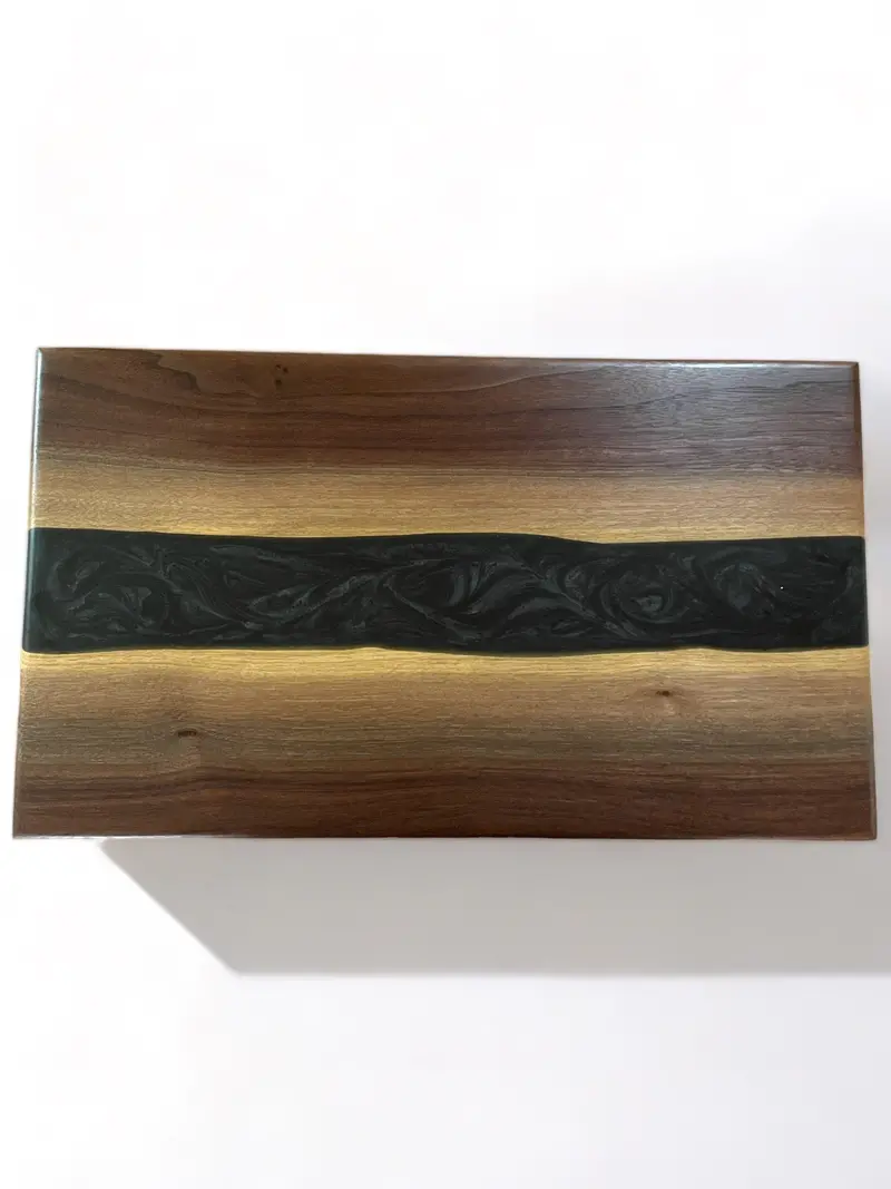 Black Pearl Inlay Walnut Charcuterie Board 1