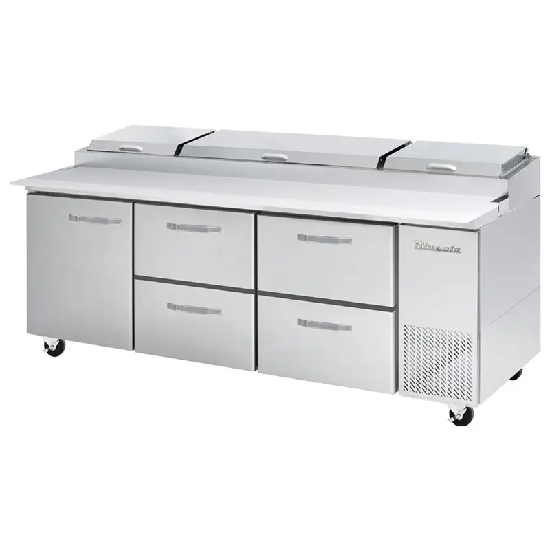 Blue Air Bapp93-D4Rm-Hc 93-Inch Pizza Prep Station With Right-Mount 4-Drawer Setup 1