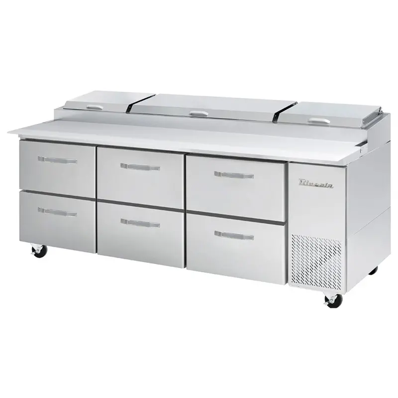Blue Air Bapp93-D6-Hc 93-Inch Pizza Prep Table With Six-Drawer Configuration 1