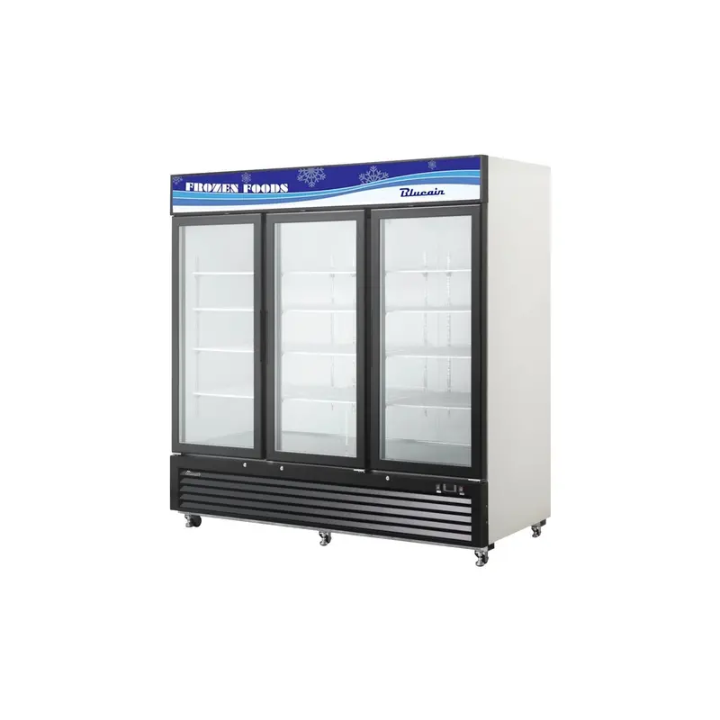Blue Air Bkgf72-Hc Three-Door Glass Door Merchandiser Freezer – 72" Low-Temp Display Freezer 1