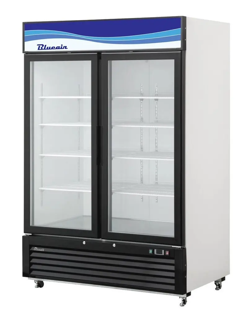 Blue Air Bkgm49-Hc Two-Door Glass Door Merchandiser Refrigerator – 49" Retail Display Unit 1