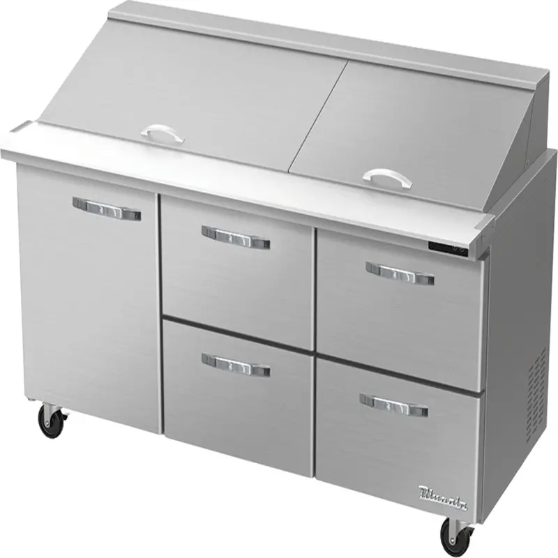 Blue Air Blmt72-D4Rm-Hc Mega Top Sandwich Prep Drawer – 72" Right-Mount Quad Zone 1