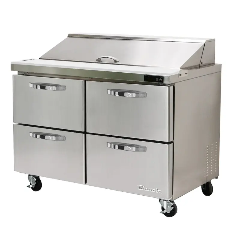 Blue Air Blpt48-D4-Hc Refrigerated Sandwich Prep Drawer – 48" Four-Section Design 1