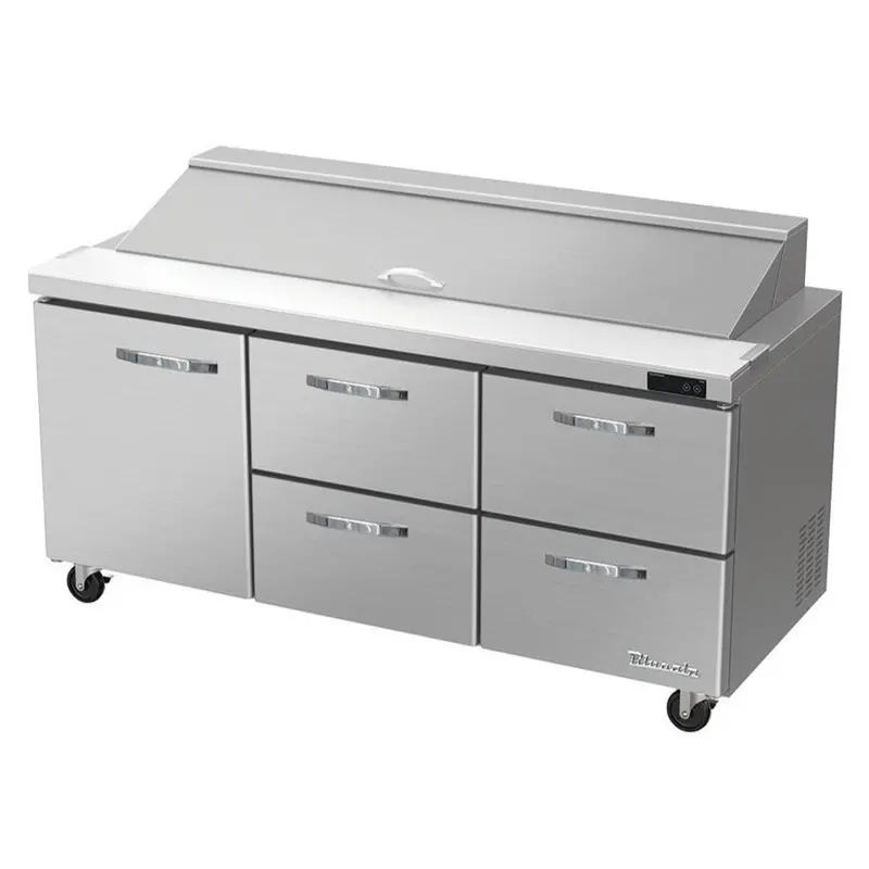 Blue Air Blpt72-D4Rm-Hc Refrigerated Sandwich Prep Drawer – 72" Right-Mount Dual Zone 1