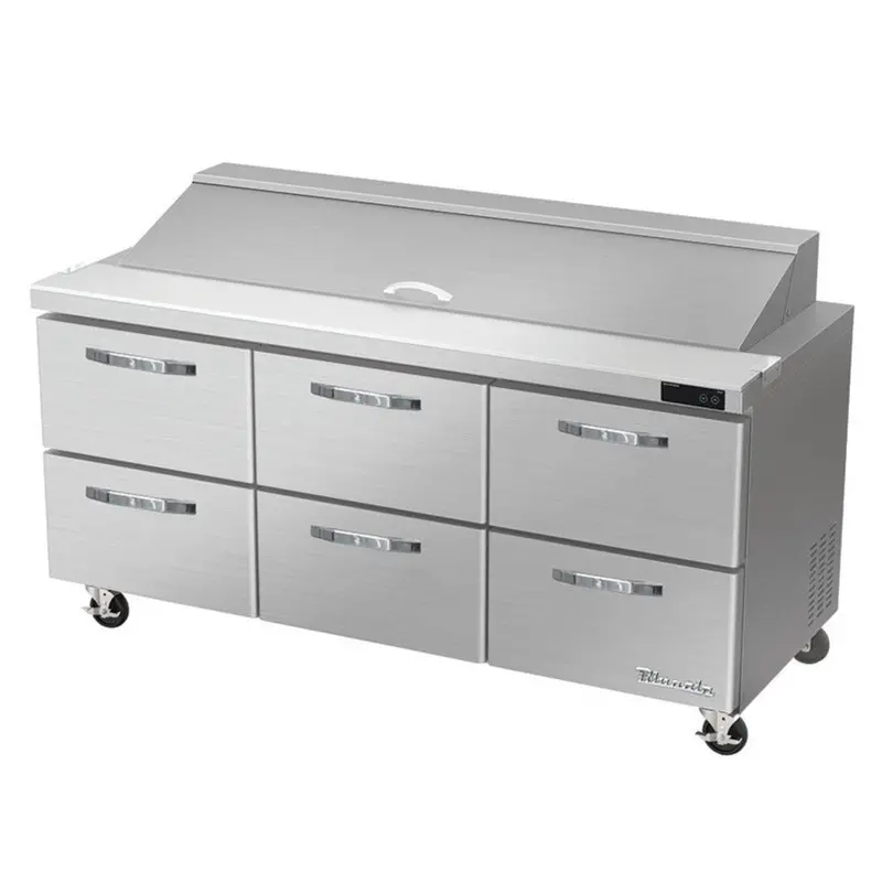 Blue Air Blpt72-D6-Hc 72" Refrigerated Sandwich Prep Table – 6-Drawer Configuration 1