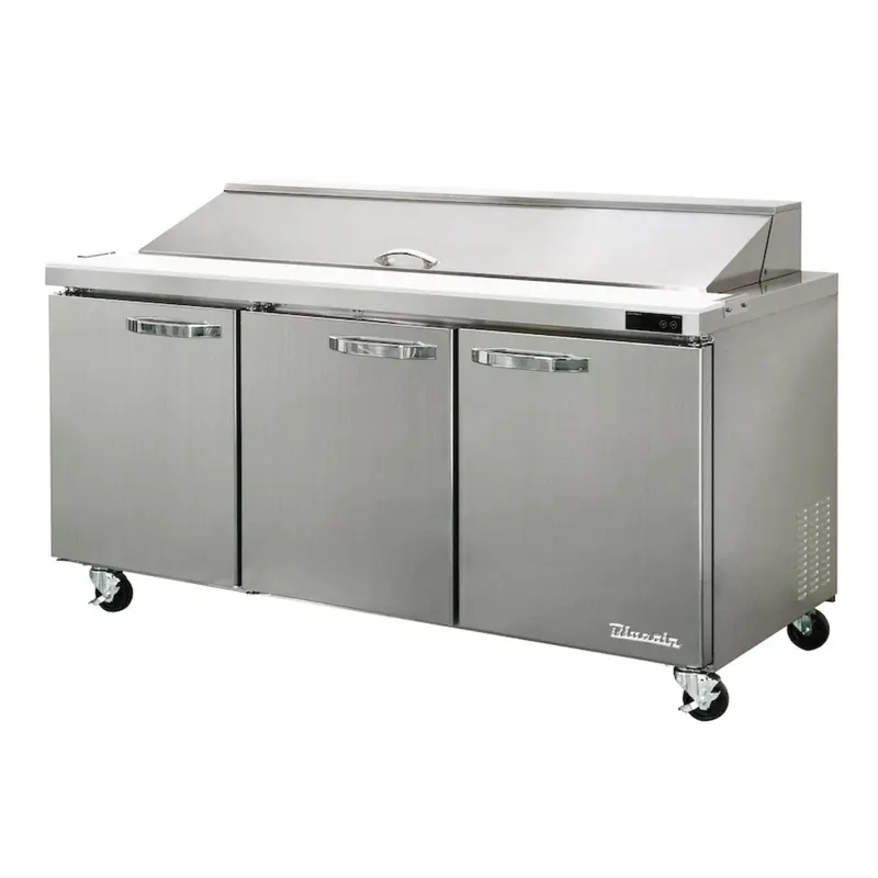 Blue Air Blpt72-Hc 72-Inch Sandwich Prep Table – Triple-Refrigerated Door 1