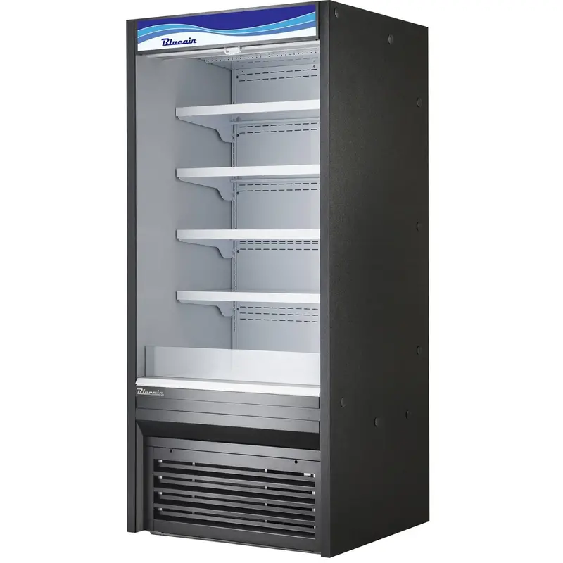 Blue Air Bod-48S Solid-Door Open Display Case – 48" Width 1