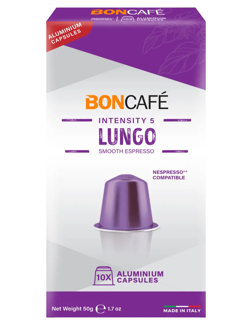 Boncafé Lungo Aluminium Capsules – Compatible Single-Serve Pods 1