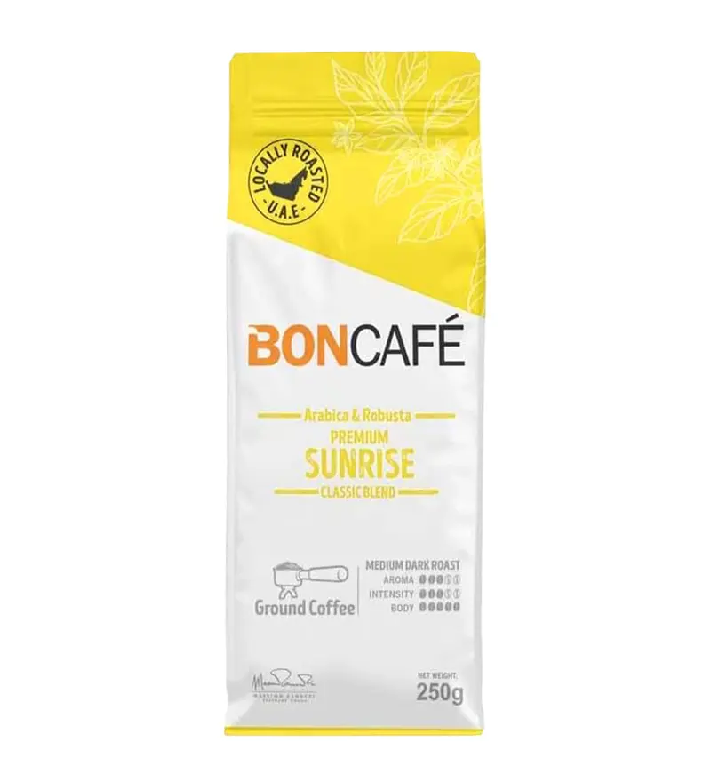 Boncafe Sunrise Blend Ground Coffee – Medium Roast, 250G 1
