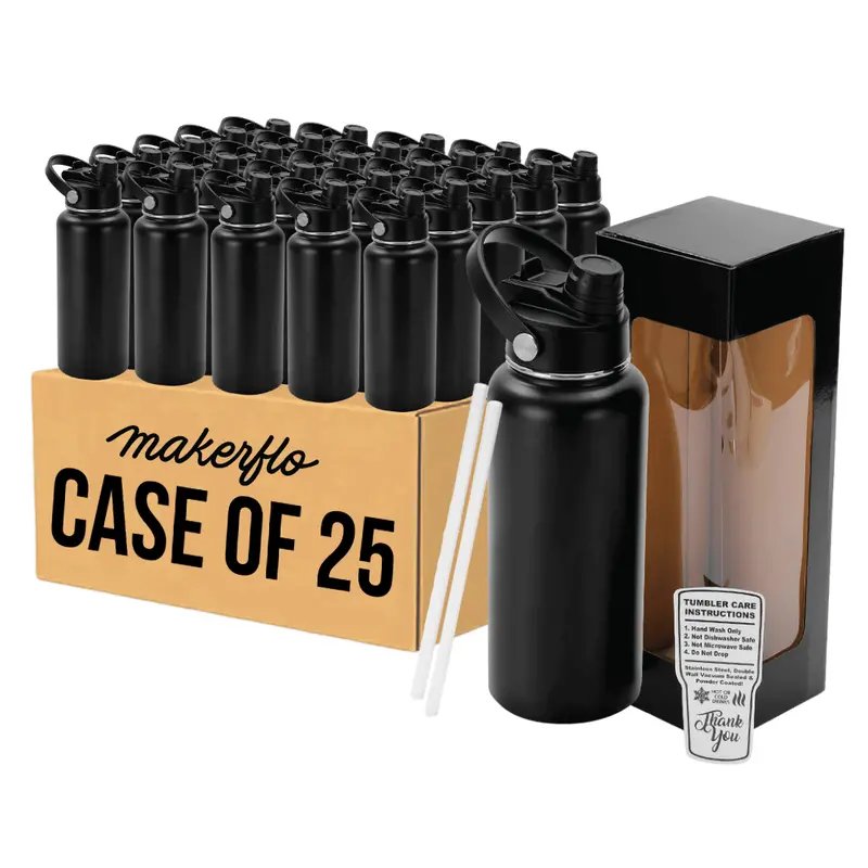 Bpa-Free 32 Oz Double-Walled Hydro Flask-Style Water Bottle 14