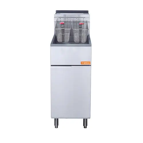 Brika Bfr-50 50-Pound Floor-Mounted Tube-Fired Natural Gas Fryer 1