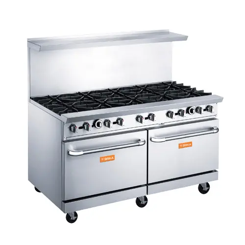 Brika Bgr-10B 60" Natural Gas Range Featuring Ten Open Burners 1
