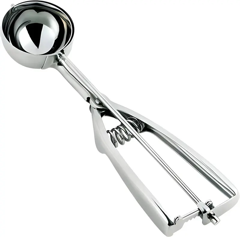 Browne 2.5 Oz Twin-Grip Stainless Steel Ice Cream Scoop (Model 573420) 1